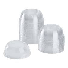 PET DOME LID W/ HOLE / FITS 16  - 24 OZ  (20/50/1,000)