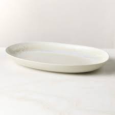 OVAL STONEWARE PLATTER / IVORY / 9" X 6.5" / 24 PER CASE