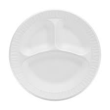 FOAM PLATE / 9" / WHITE / NON-LAMINATED (500/CS)