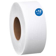 BATH TISSUE / JUMBO ROLL / 1-PLY / 2000 FEET (12/CS)