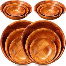 10" WOVEN WOOD SALAD BOWL (12/PACK)