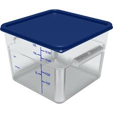 POLYCARBONATE STORAGE CONTAINER 12 QT SQUARE