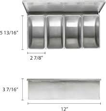 4 PINT CONDIMENT HOLDER FRUIT  TRAY / STAINLESS STEEL (EACH)