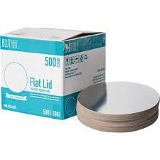 FLAT FOIL BOARD LIDS FOR 9" ROUND CONTAINERS (500/CS)