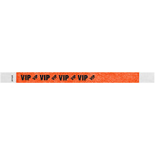 NEON RED/WHITE VIP NUMBERED WRISTBANDS - BOX