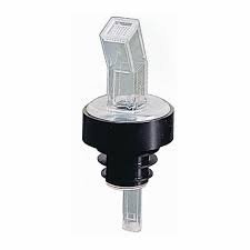 PLASTIC POURER WITH SANITARY SCREENS BLACK (12/PACK)