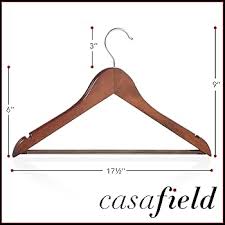 MEN'S WOOD FLAT SUIT HANGER-BALL TOP HOOK- WALNUT