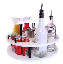 18 INCH PLASTIC BOTTLE SERVICE TRAY BLACK - HOLDS 2 BOTTLES