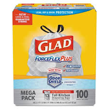 GLAD FORCEFLEX / 13 GAL DRAWSTRING / 100 PER CASE