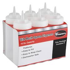 SQUEEZE BOTTLES / CLEAR / 24 OZ (6/PACK)