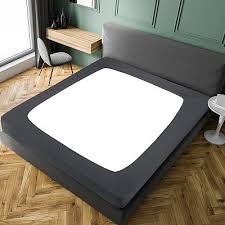 TAILORED BOX SPRING COVER / CHARCOAL GREY / KING / 78 X