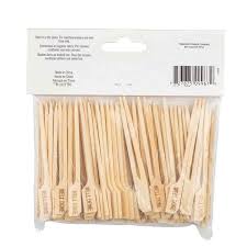 WELL DONE / BAMBOO MEAT MARKER / 3.5 INCH / 100 PER PACK