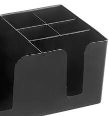 BAR CADDY / 5 COMPARTMENT / BLACK PLASTIC [EACH]