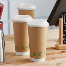 20 OZ DOUBLE WALL / KRAFT / COMPOSTABLE PAPER HOT CUP