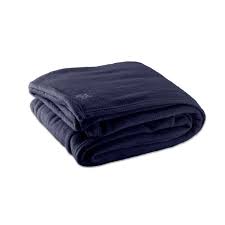 OXFORD MICROPLUSH FLEECE BLANKET / NAVY BLUE / QUEEN /