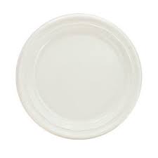 DART 9" WHITE PLASTIC PLATE - 4/125 CASE (500/CS)