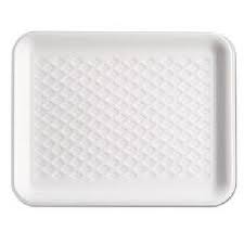 SUPERMARKET TRAY, FOAM, WHITE, 9-1/4 X 7-1/4 X 4/5, 125/ BAG