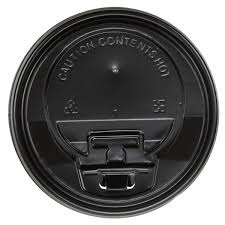 HOT CUP LID / BLACK / FITS 10- 20 OZ / 1,000 CS (CASE)