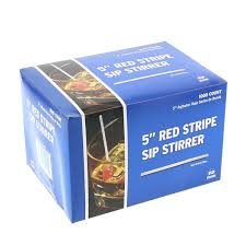 RED SIP STRAW 6 INCH (1,000/BOX) (10,000/CASE)