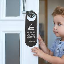 HOTEL DOOR SIGN - DO NOT DISTURB - KEY SLOT OR HANG -