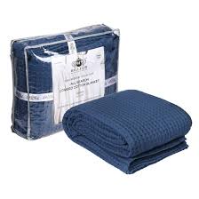 OXFORD / 108" X 90" / KING SIZE / NAVY BLUE / 100%