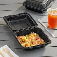 8 X 8 / MICROWAVEABLE 1-COMPARMENT BLACK / CLEAR
