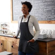 3 POCKET BIB APRON - BLACK