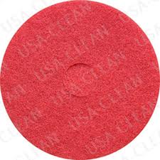 RED BUFFING FLOOR PADS / 17" DIAMETER (5/CS)