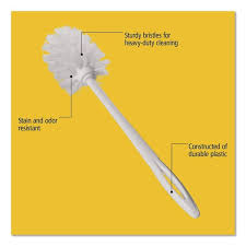 RUBBERMAID / TOILET BOWL BRUSH , 14 1/2", WHITE, PLASTIC