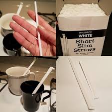 5 3/4" SLIM WHITE WRAPPED SIP STRAW (24/500/12,000)