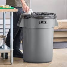44 GALLON TRASH CAN / GRAY