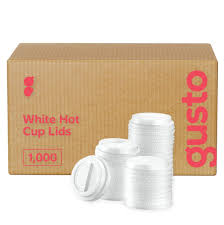 FLAT HOT CUP LID / WHITE (10/1 00/1,000)