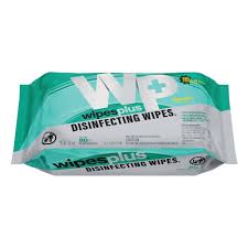 WIPESPLUS 80 COUNT LEMON SCENT ALCOHOL FREE SINGLE USE