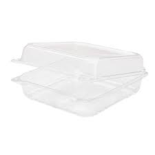 9 X 9.5 / 1 CMPMT / CLEAR PLASTIC HINGED TRAY (200/CS)