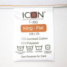 ICON 300 / KING FLAT SHEET / 108 X 115 (DOZEN)
