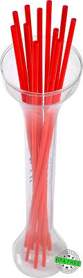 BARCONIC RED 8 INCH STRAWS 250 PACK (8 INCH X .29 DIAMETER)
