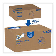 KCC50606 / HARDWOUND TOWELS / WHITE / 8" X 600' / PREMIUM