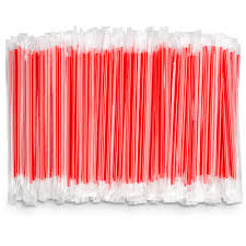 SIP STIR STRAW / 7.5" / RED WITH WHITE STRIPE (1,000/BOX)