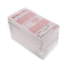 GUEST CHECK / BOARD / 50 PER CASE (CASE)