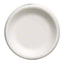 GENPAK 6" WHITE FOAM PLATE NON LAMINATED - 8/125 CASE (1000)