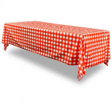 AEP 54X108 RED GINGHAM TABLE COVER