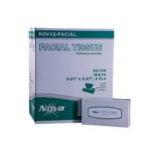 2-PLY FACIAL TISSUE / 100/SHEETS / FLAT BOX (30/CS)
