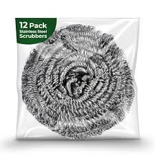 ACS STAINLESS STEEL SCRUBBER - 12 PACK  (PACK)