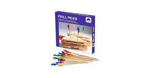 FRILL PICK / 4" / ASSORTED COLORS / 1,000 PER PACK [EACH]