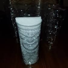 PLASTIC TIKI GLASS - 24OZ - CLEAR