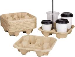 4 CUP CARRIER / MOLDED FIBER (300/CS)