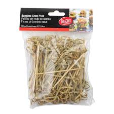 4" ECO-FRIENDLY BAMBOO KNOT PICKS (100/PK)