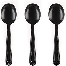 PLASTIC TEASPOON / BLACK HEAVYWEIGHT / 1,000 PER CASE