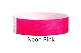 NEON PINK NUMBERED WRISTBANDS - BOX OF 500