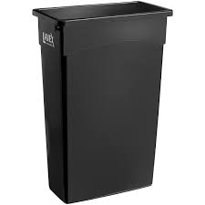 SLIM JIM TRASH CAN / BLACK / 23 GALLON / SPACE SAVER (EACH)